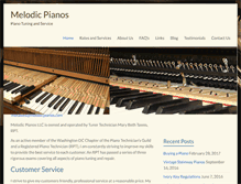 Tablet Screenshot of melodicpianos.com